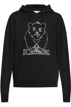 Iceberg Logo-embroidered cotton hoodie