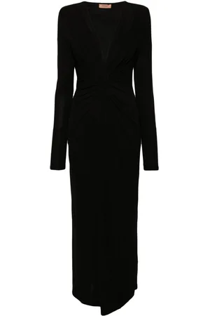 Twin-Set Draped-detail maxi dress