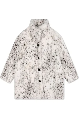 Givenchy Logo-appliqué faux-fur coat