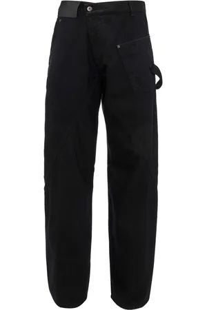 J.W.Anderson Logo-embroidered loose jeans