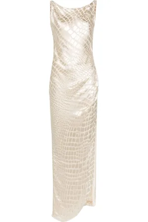 BLUMARINE Devoré-effect dress