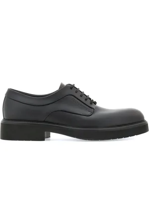 Salvatore Ferragamo Logo-debossed leather Derby shoes