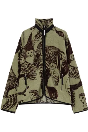 Jil Sander Patterned-jacquard zip-up sweatshirt