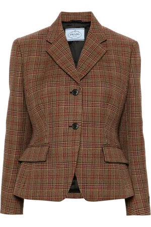 Prada Plaid-check blazer