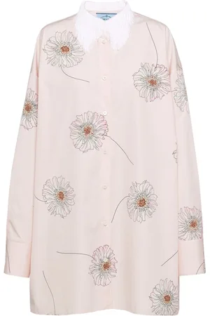Prada Printed poplin shirt dress