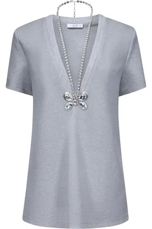 AREA Butterfly-charm T-shirt dress