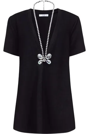 AREA Butterfly-charm shirt dress