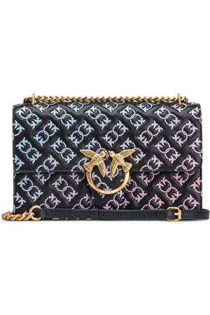 Pinko Love One Classic leather crossbody bag