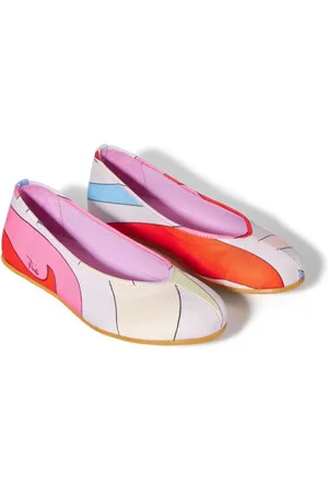 PUCCI Junior Marmo-print ballerina shoes