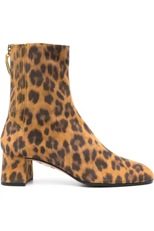 Aquazzura 50mm animal-print boots
