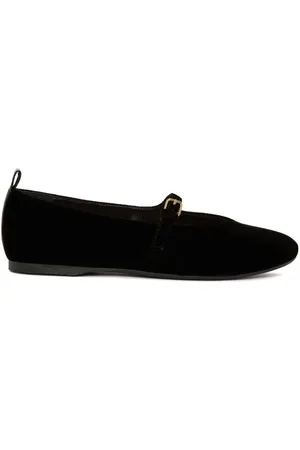 J.W.Anderson Velvet-finish strap ballerina shoes