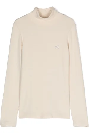 MONNALISA Rhinestone-embellished ribbed top