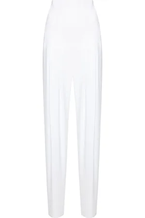 Norma Kamali Pleated high-waisted trousers