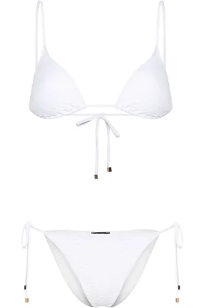 Noire Swimwear Nikki snakeskin-effect bikini set