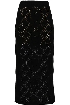 Twin-Set Pointelle-knit skirt