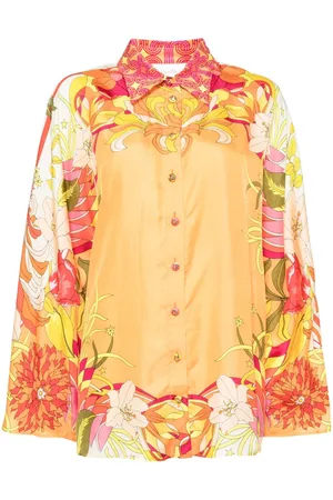 Camilla Floral-print silk shirt