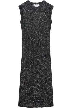 Msgm Sequin-embellished midi dress