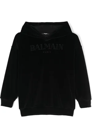 Balmain Embroidered-logo hoodie