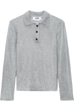 Msgm Embellished knit polo