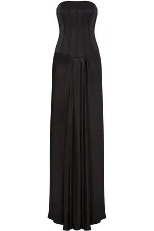Alberta Ferretti Corset-style satin gown