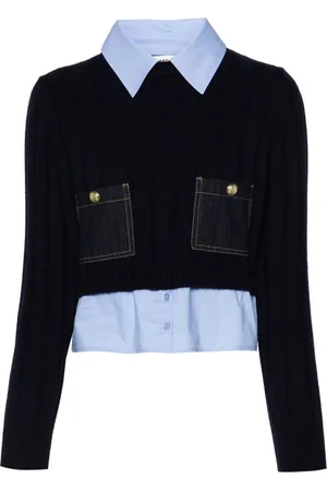 Sandro Layered-detail knitted jumper