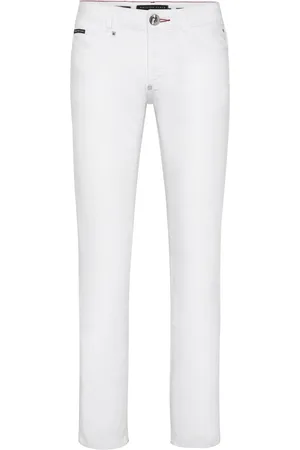 Philipp Plein Tiger-appliqué straight-leg jeans