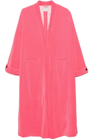 FORTE FORTE V-neck corduroy coat