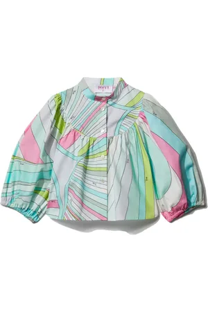 PUCCI Junior Iride-print cotton shirt