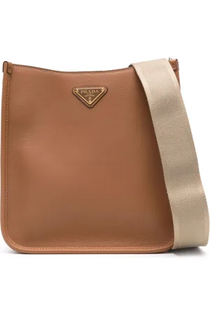 Prada Triangle-logo leather crossbody bag