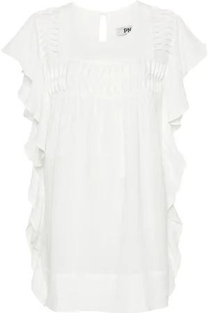 PNK Ruffled cotton mini dress