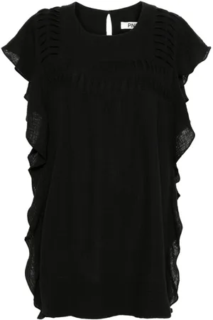 PNK Ruffled cotton mini dress