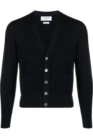 Thom Browne Waffle-knit wool cardigan