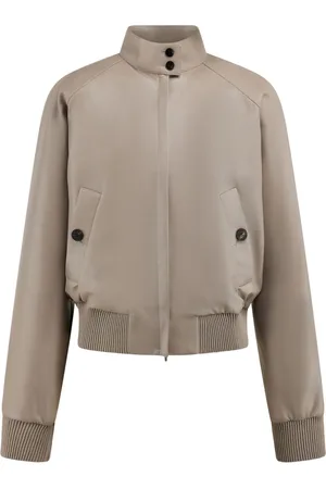 Salvatore Ferragamo Cropped nappa bomber jacket