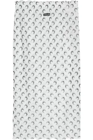 Marine Serre Crescent-moon-print midi skirt