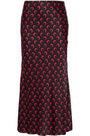 Marine Serre Crescent-moon-print midi skirt