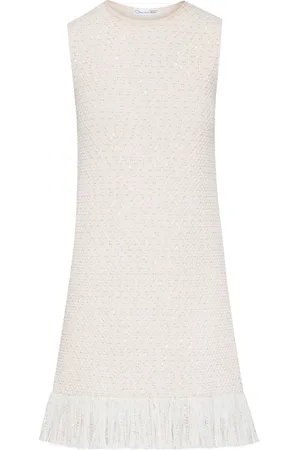 Oscar de la Renta Sequin tweed mini dress