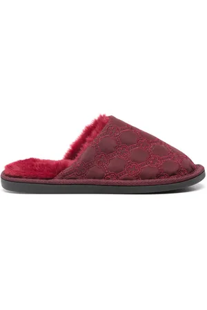 V°73 Logo-embroidered slippers