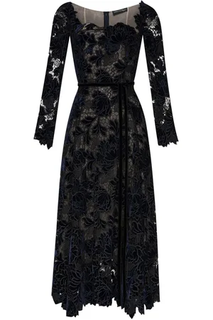 Oscar de la Renta Peony Velvet guipure dress