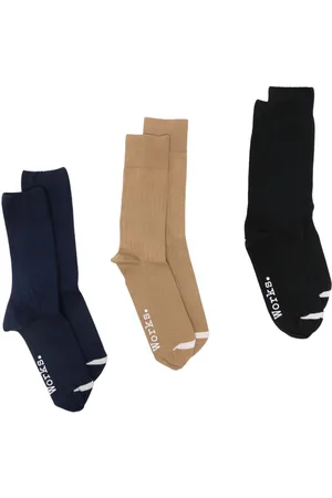 Universal Works Logo-print socks (pack of three)
