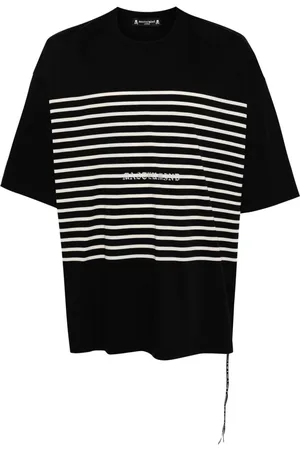 MASTERMIND JAPAN Stripe-print cotton T-shirt