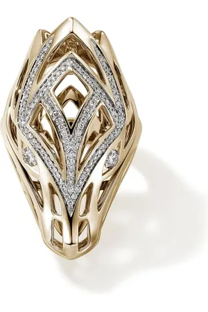 John Hardy 14kt yellow Naga Saddle ring