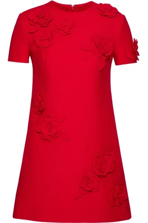 VALENTINO GARAVANI Floral-appliqué dress