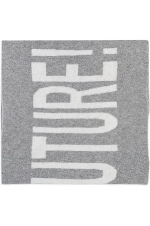 Moschino Logo-intarsia wool scarf