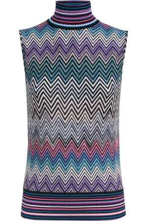 Missoni Zigzag-woven knitted tank top