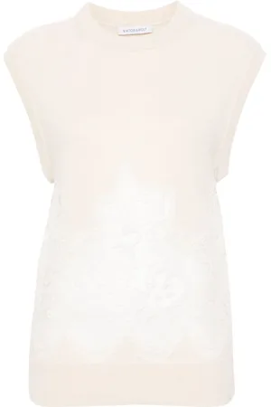 Viktor & Rolf Spencer lace-detail sleeveless jumper