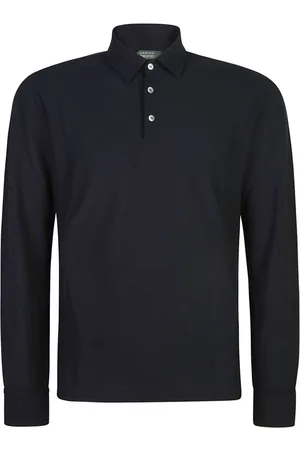 ZANONE Long-sleeved cotton polo shirt