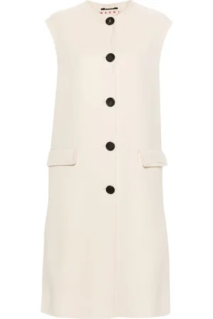 Marni Logo-embroidered sleeveless coat