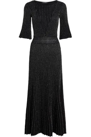 Karl Lagerfeld Pleated lurex midi dress