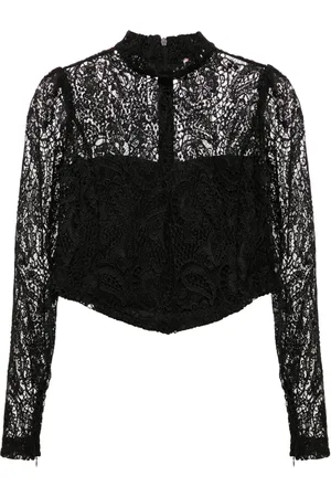 Twin-Set Macramé lace cropped blouse