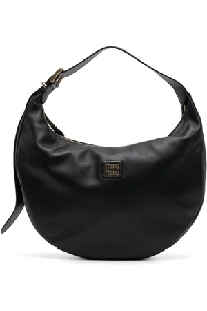Miu Miu Logo-appliqué leather tote bag